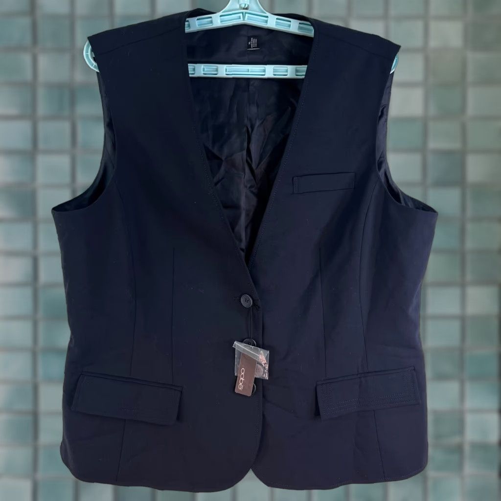 Vintage OOBE Wool Blend Vest Button-Up Womens XL Black Size XL / US 12-14 / IT 48-50 - 1 Thumbnail