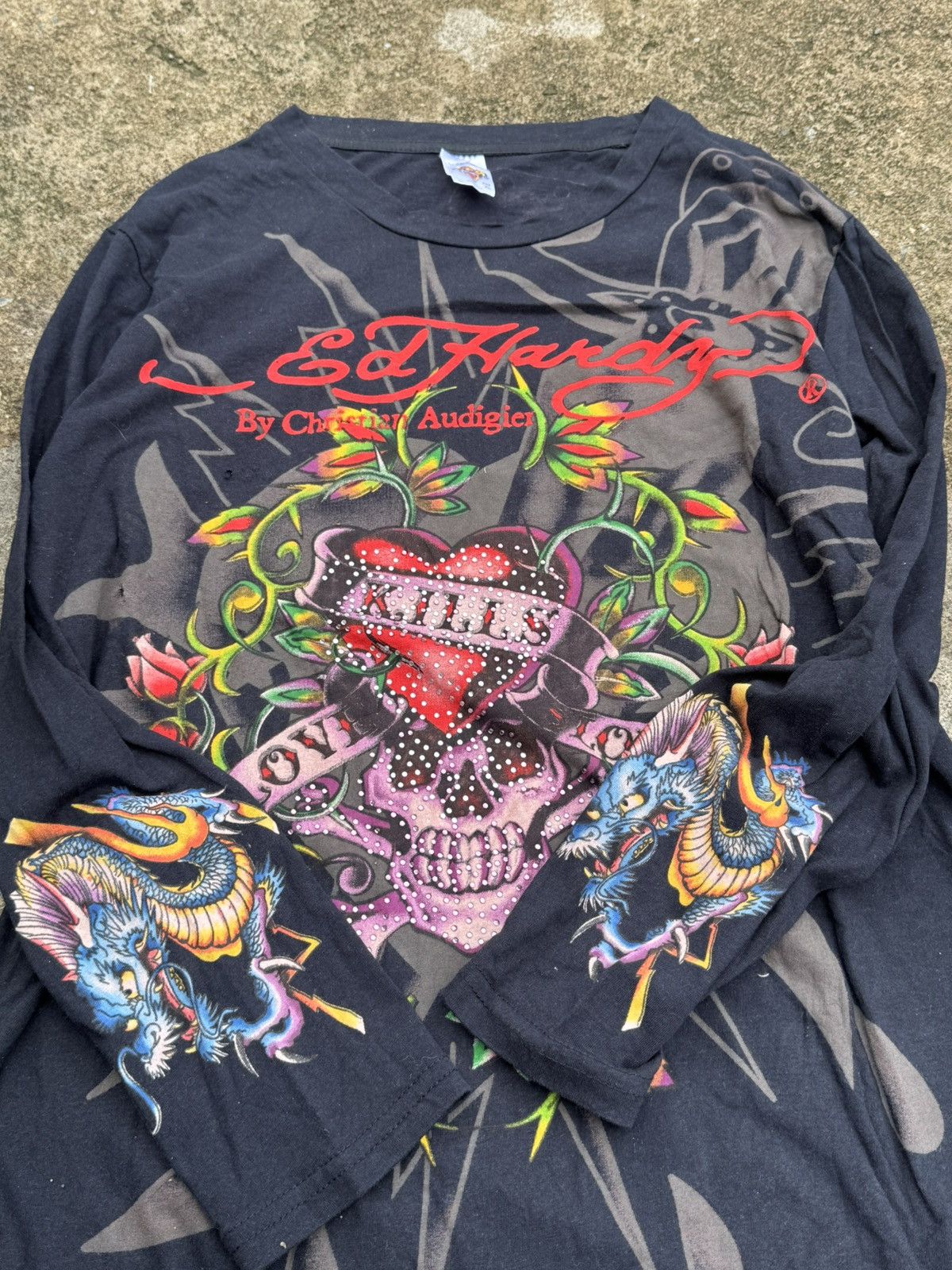 Japanese Brand Ed Hardy Skull Dragon Japanese Styled Size US L / EU 52-54 / 3 - 5 Thumbnail
