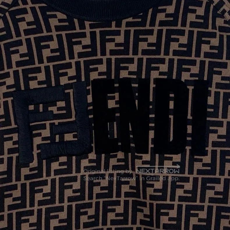 Fendi Fendi Logo All-over Print Cotton Crewneck Long-sleeve Sweat Size US S / EU 44-46 / 1 - 4 Thumbnail