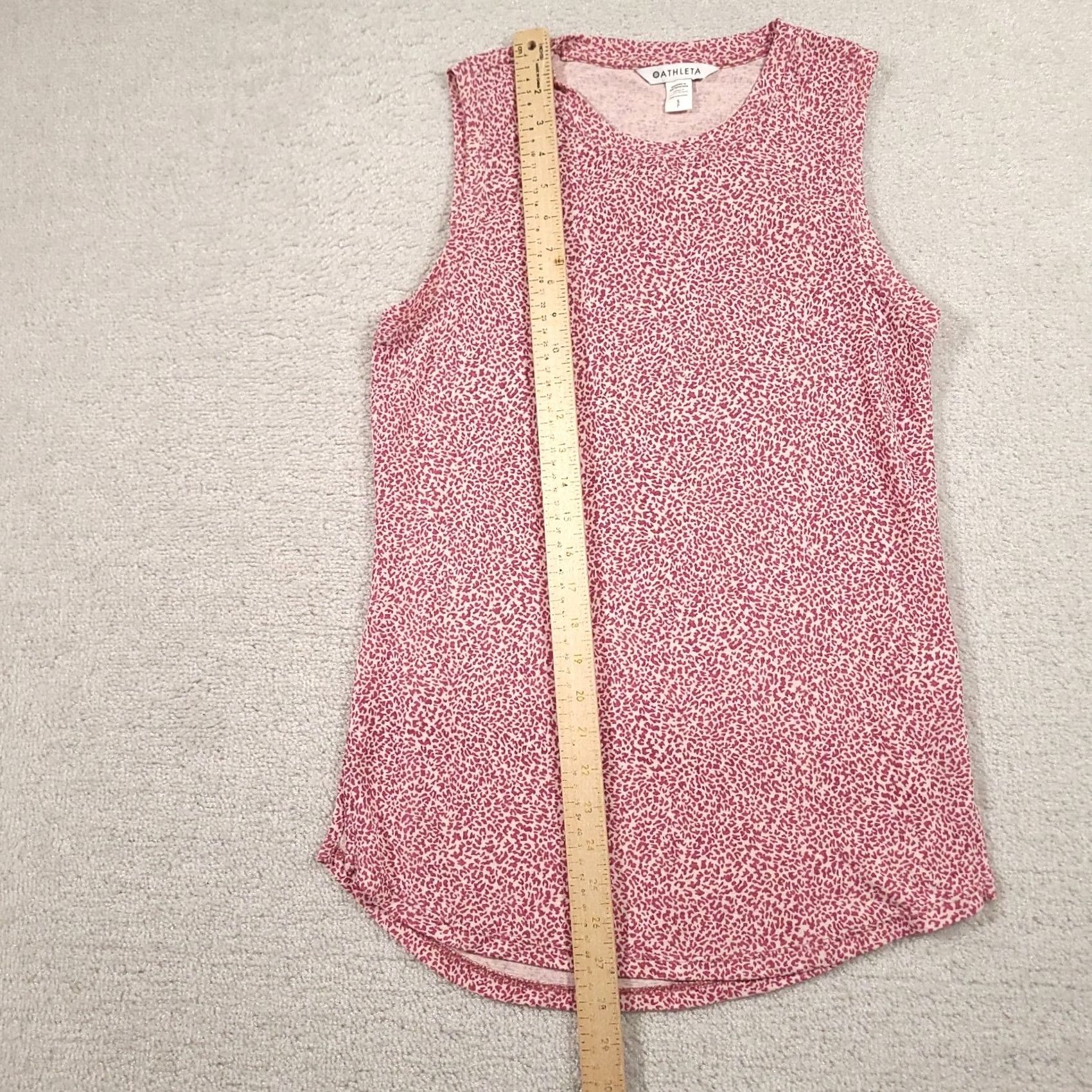Athleta Athleta Tank Top Womens Small Pink Cheetah Print Sleeveless Crew Neck Short Size S / US 4 / IT 40 - 5 Thumbnail