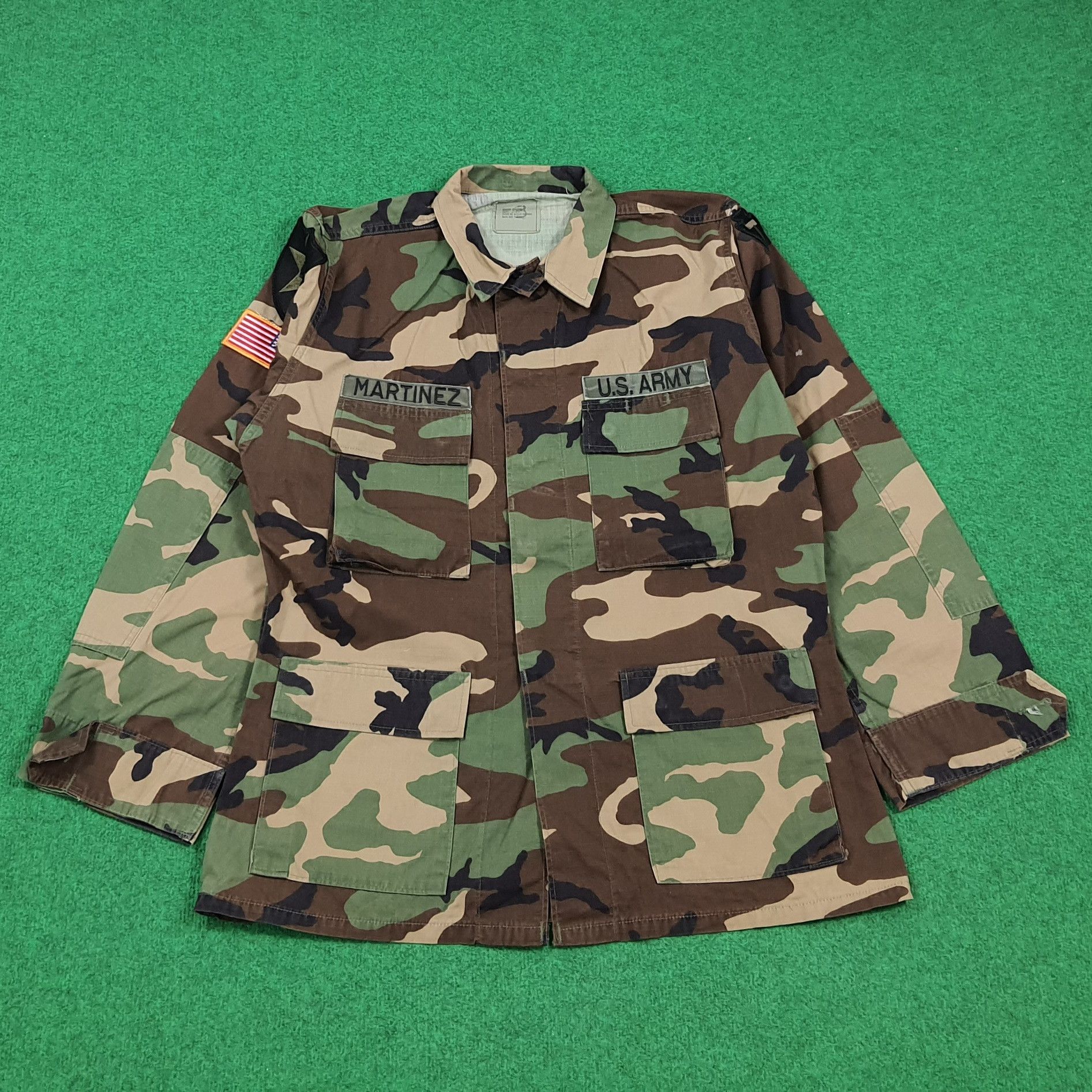 Vintage Vintage U.S Army Woodland Camouflage Camo Jacket C305N19 Size US L / EU 52-54 / 3 - 1 Thumbnail