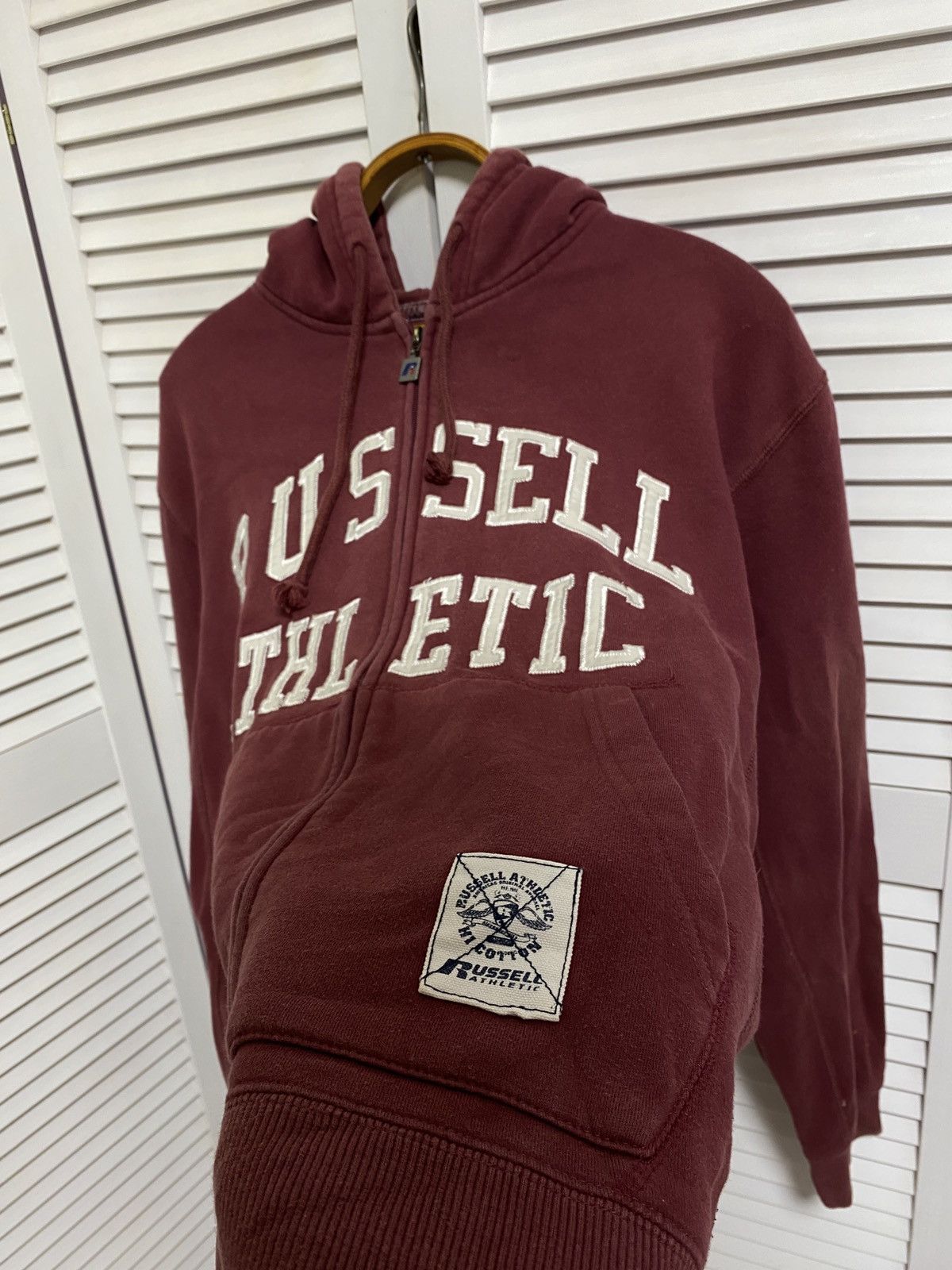 Russell Athletic Vintage Zip Up Hoodie Russell Athletic Big Logo BOXY Fit Size US XL / EU 56 / 4 - 4 Thumbnail