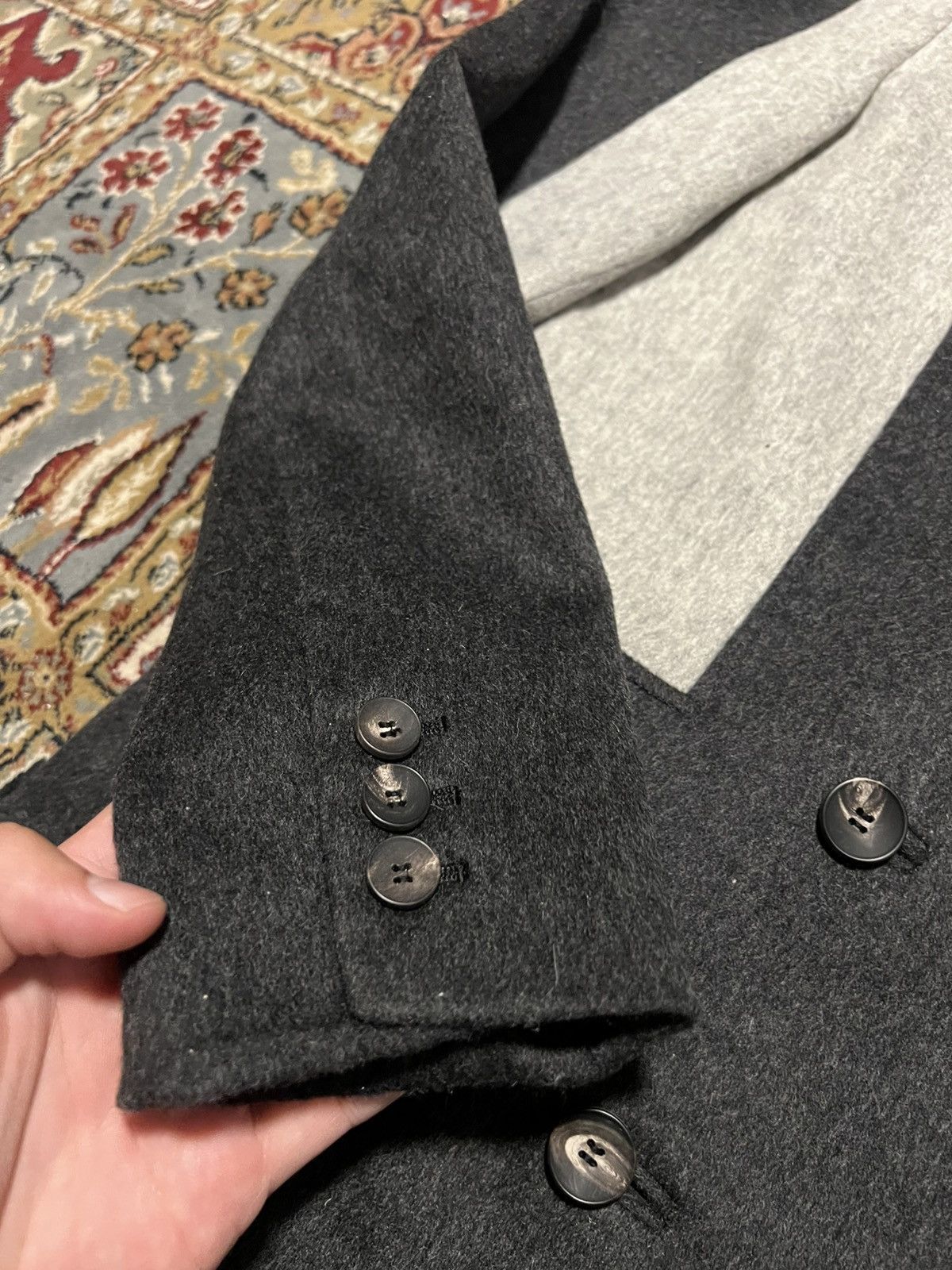 Helmut Lang Helmut Lang Deconstructed Black Block Gray Wool Blazer Size S / US 4 / IT 40 - 10 Thumbnail