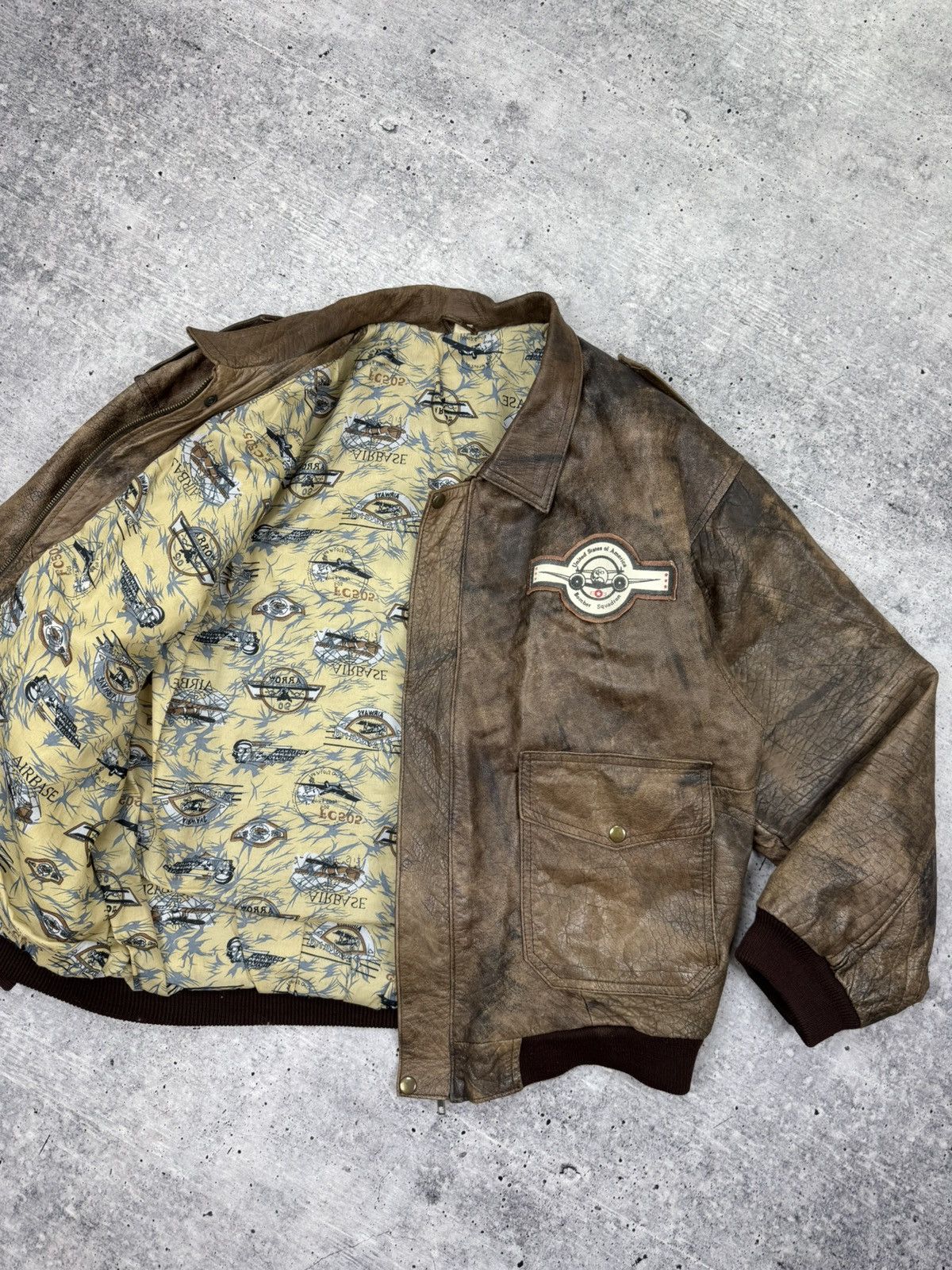 Genuine Leather Genuine Leather Top Gun Aviator USA Vintage Leather Jacket Size US L / EU 52-54 / 3 - 15 Thumbnail