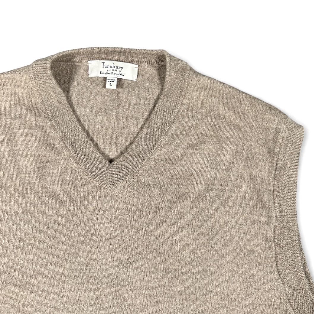 Vintage Turnbury Sweater Vest Shirt Adult MEDIUM Brown Merino Wool V Neck Academia Preppy Size US M / EU 48-50 / 2 - 2 Thumbnail