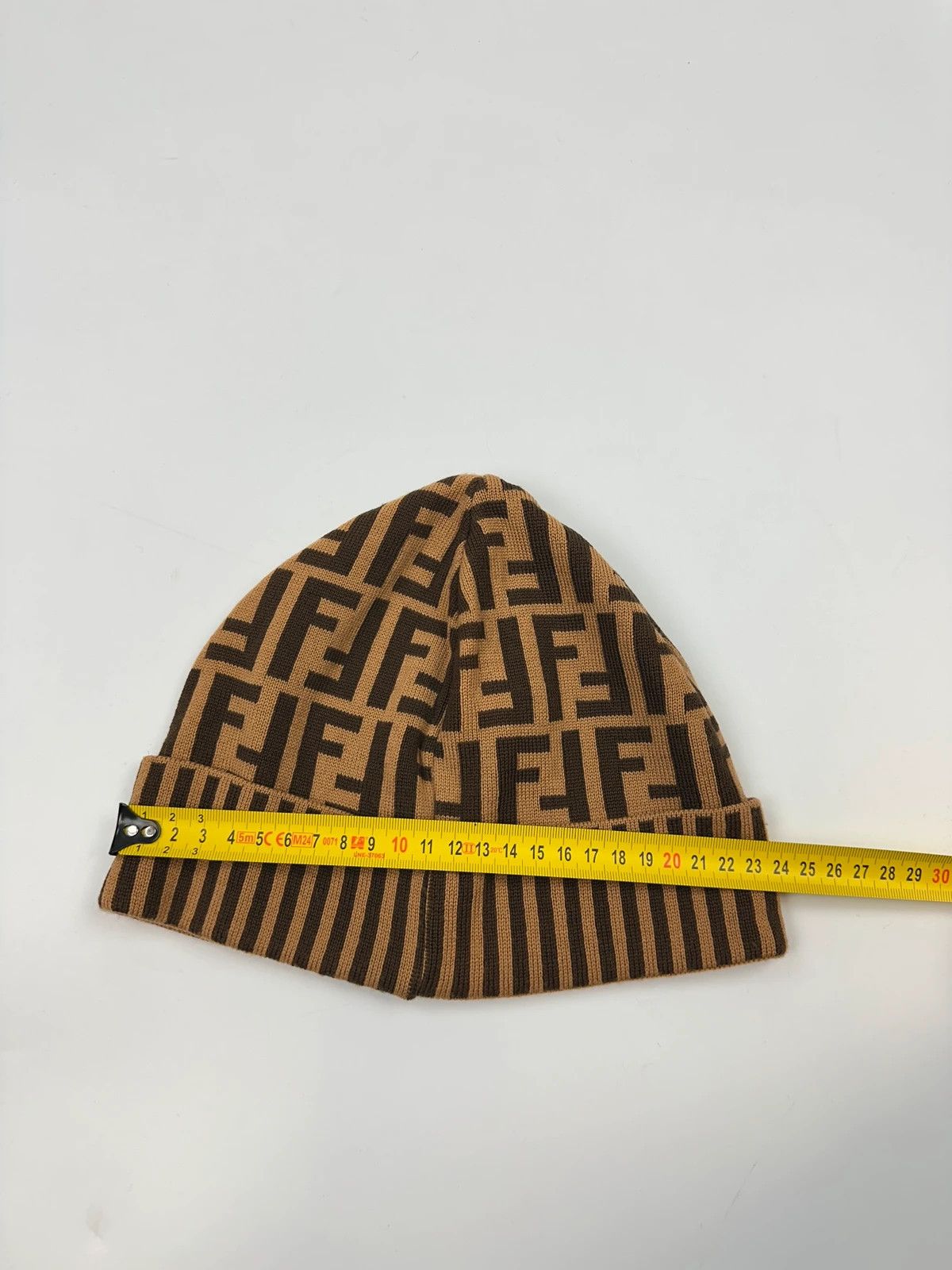 Fendi Fendi FF Monogram Brown Orange Wool Beanie Size ONE SIZE - 7 Thumbnail