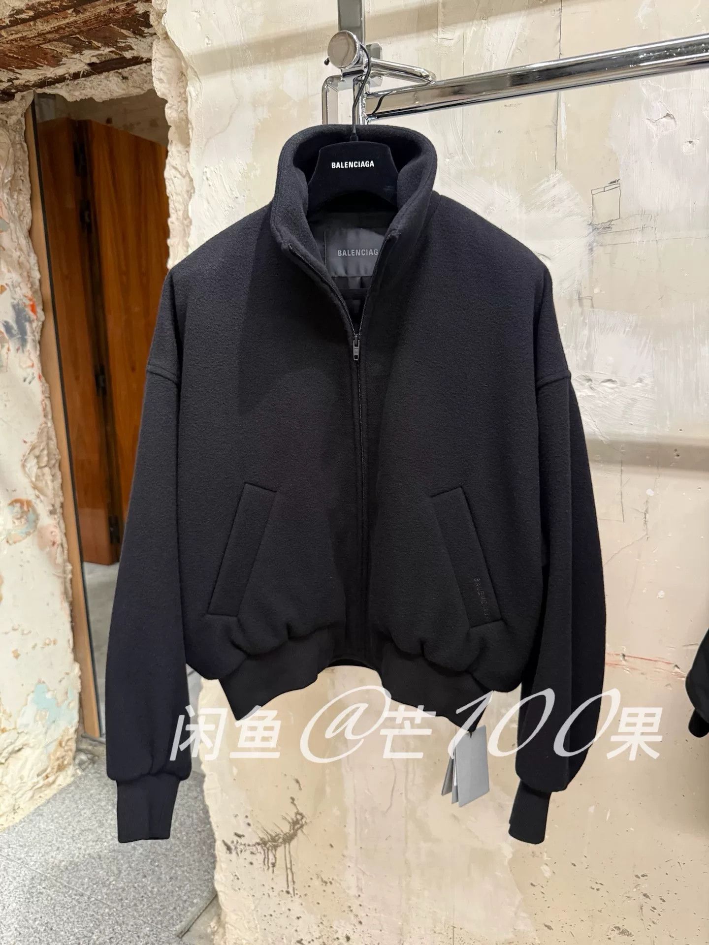 Balenciaga Balenciaga Women's Black Wool Coat 25 Size M / US 6-8 / IT 42-44 - 1 Thumbnail