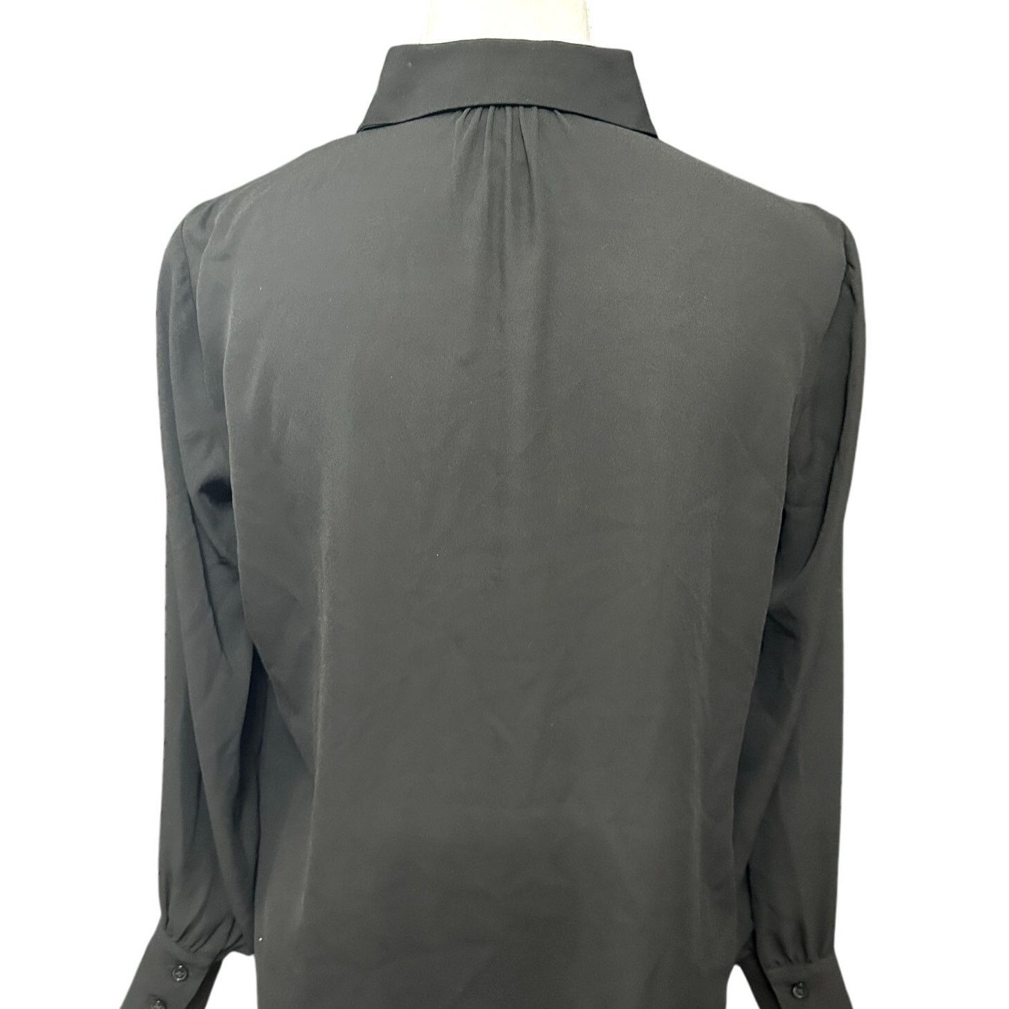 Other Halogen Button Down Blouse Sheer Long Sleeve Black XS NWOT Size XS / US 0-2 / IT 36-38 - 5 Thumbnail