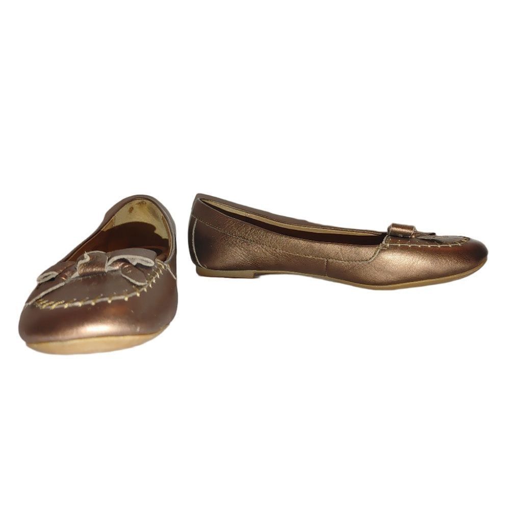 Born Born Louise Metallic Bronze Leather Ballet Flats Size 7.5 Size US 7.5 / IT 37.5 - 5 Thumbnail
