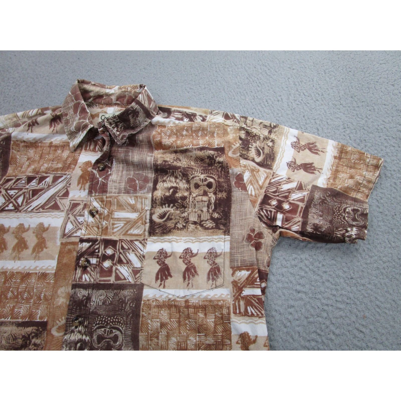 ALOHAS Cooke Street Shirt Mens Large Hawaiian Aloha Tiki Print Short Sleeve Button Up Size US XL / EU 56 / 4 - 2 Thumbnail