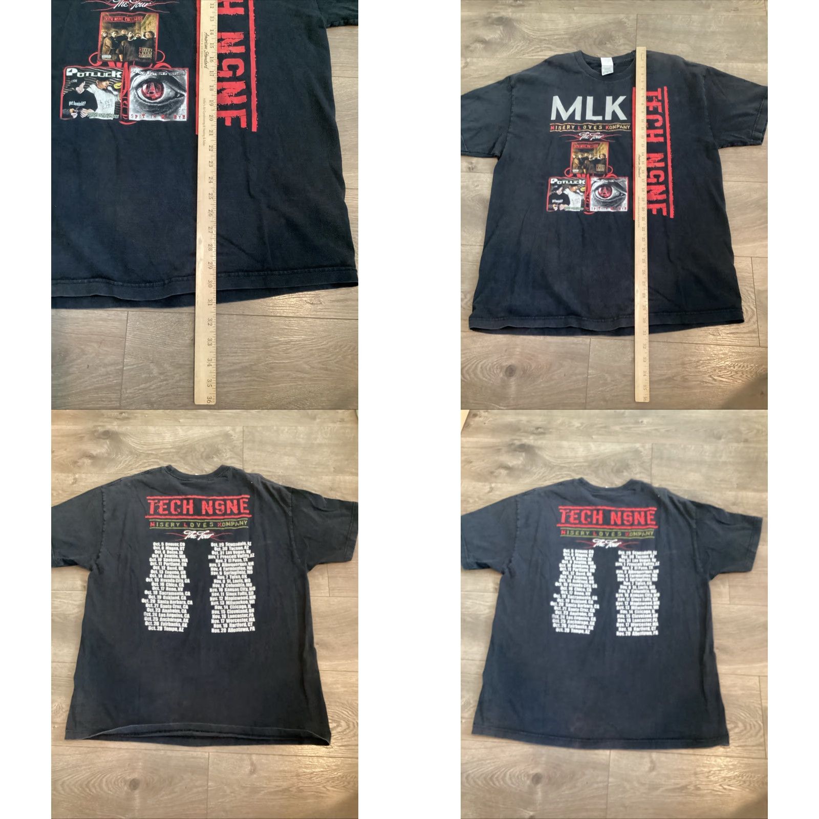 Vintage VINTAGE Tech N9ne Strange Music T-Shirt Mens XL Black RAP Tee Potluck, Dog Faced Gods, Collabos Size US XL / EU 56 / 4 - 8 Thumbnail