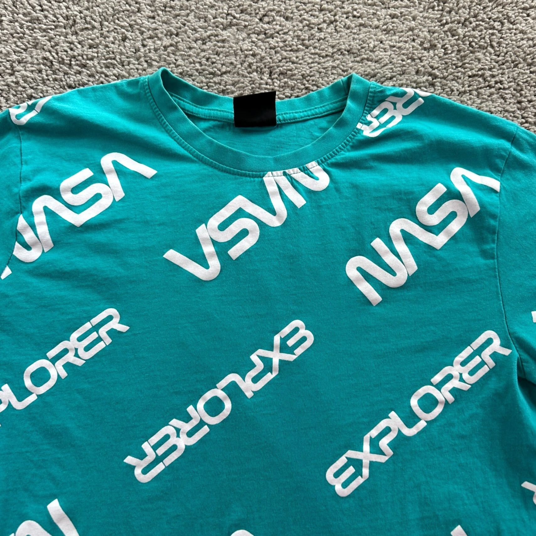 Southpole Nasa x Southpole Shirt Mens Large Blue Green AOP Explorer Short Sleeve Casual Size US L / EU 52-54 / 3 - 3 Thumbnail