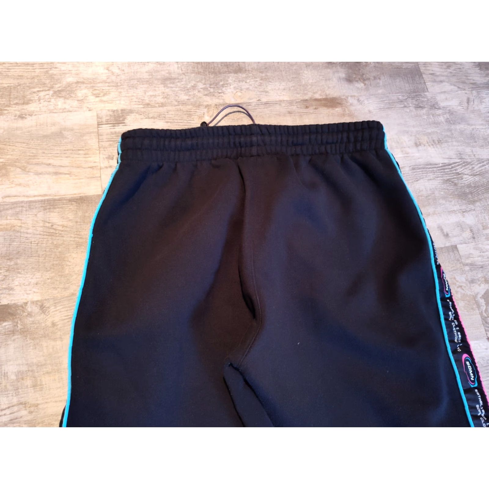 Shadow Hill Shadow Hill Jogger Pants Mens Small Black Neon Logo Cotton Activewear Size US 29 - 3 Thumbnail
