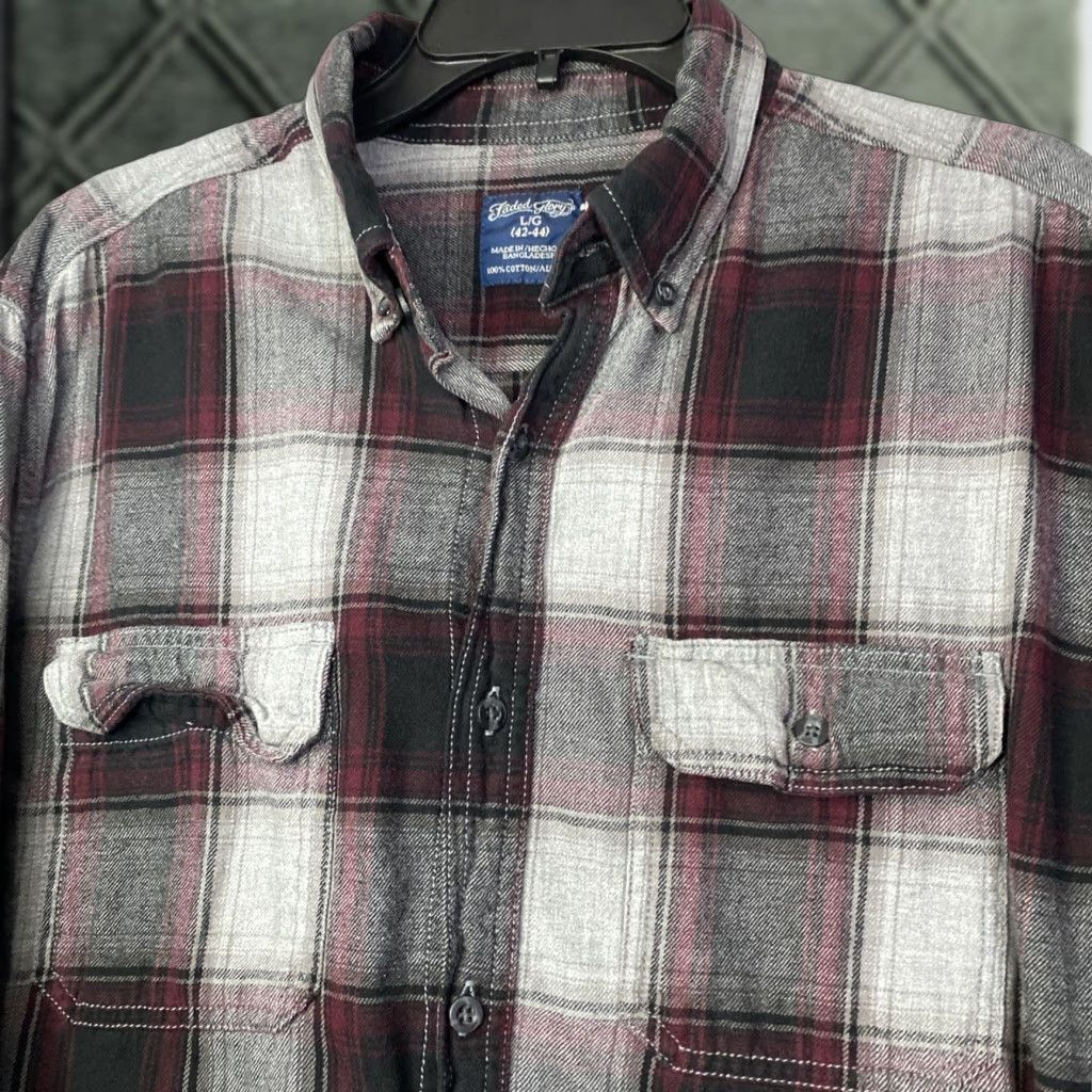 Faded Glory Faded Glory Flannel Shirt Mens L Regular Long Sleeve Multicolor Button-Up 42-44 Size US L / EU 52-54 / 3 - 1 Thumbnail
