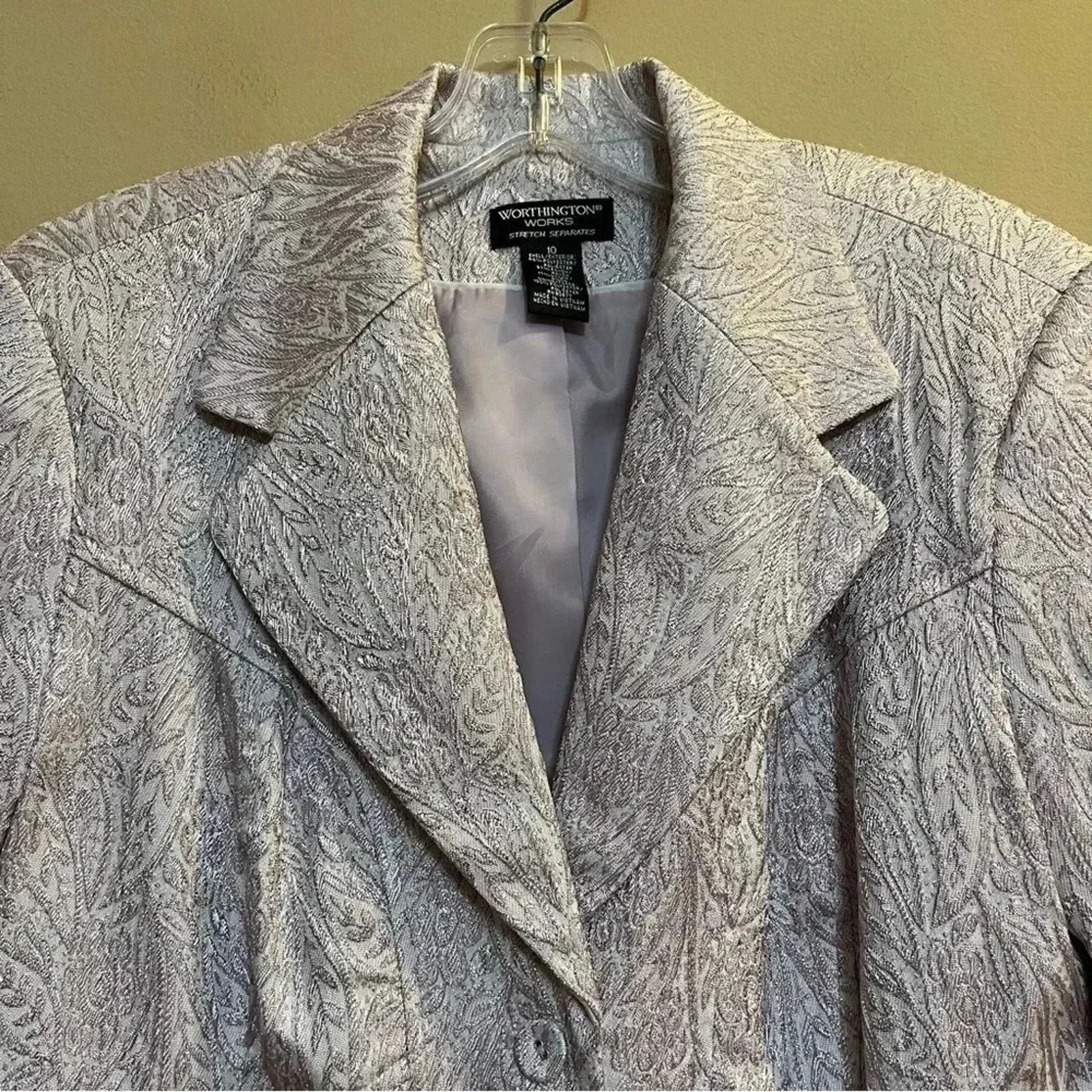 Worthington Worthington Works Size 10 Two Button Blazer Jacket Size L / US 10 / IT 46 - 3 Thumbnail