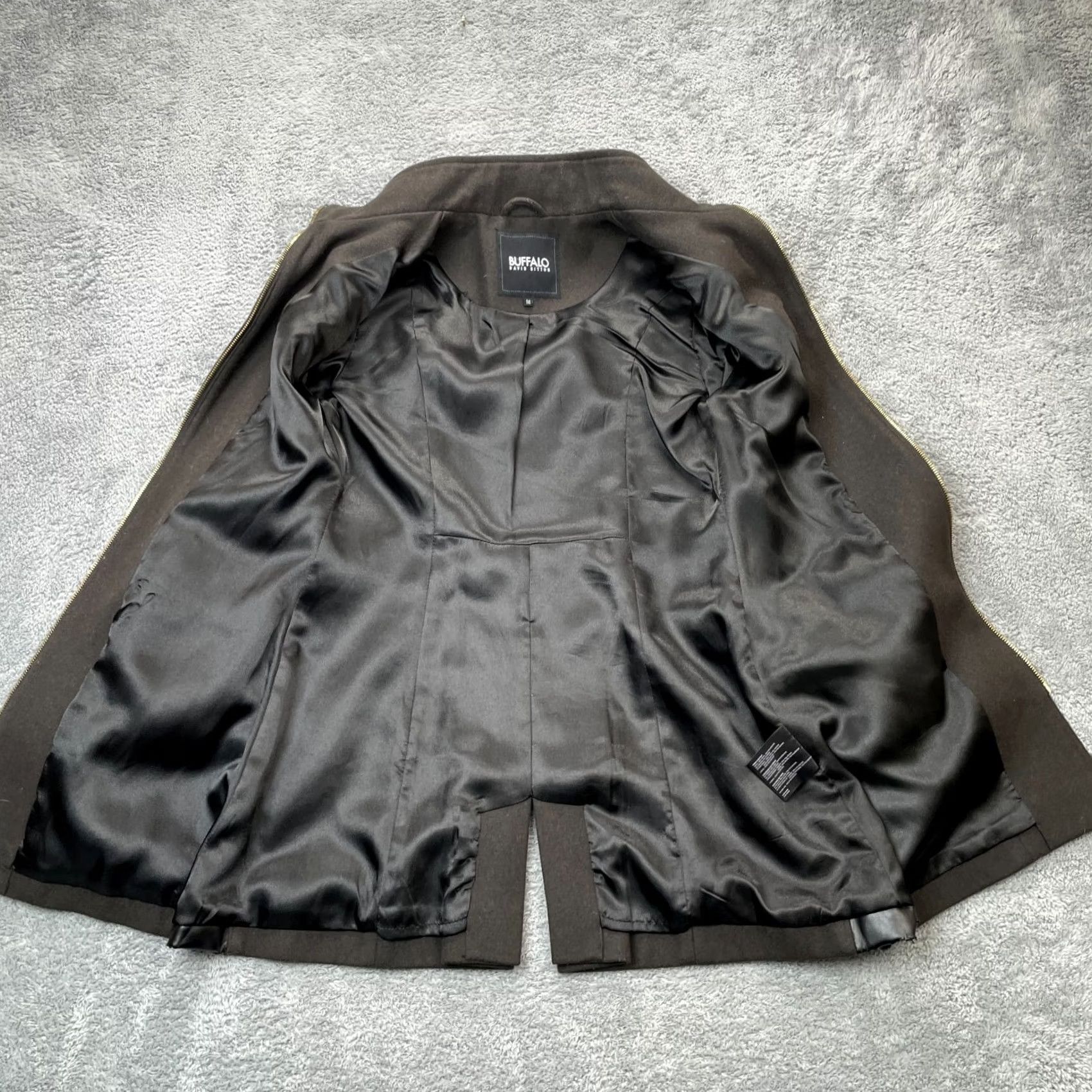 Buffalo David Bitton Buffalo David Bitton Jacket - Womens Medium Brown Wool Blend Double Collar Coat Size M / US 6-8 / IT 42-44 - 3 Thumbnail