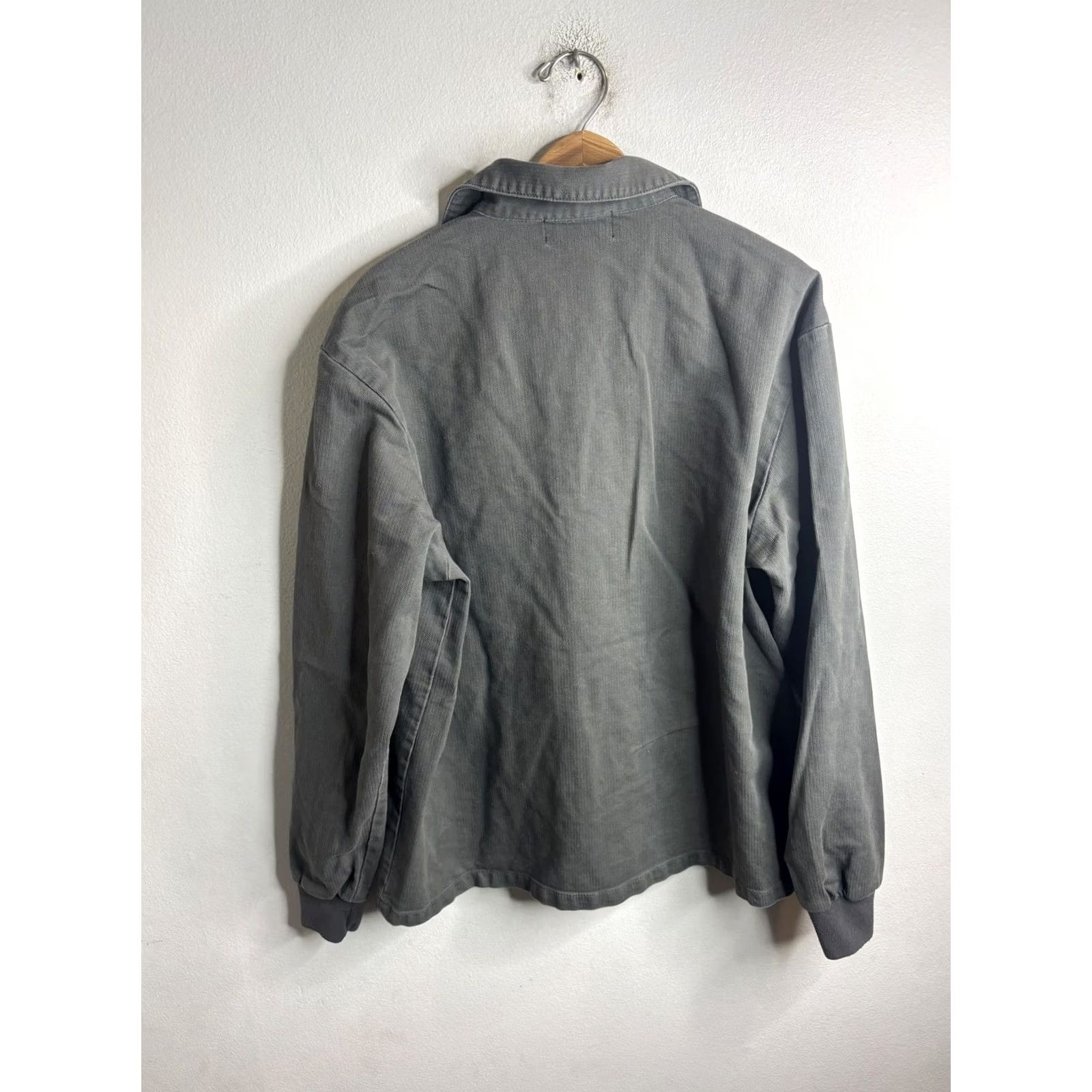 Logo 7 ...Lost Mens Large Gray Cotton Full Zip Striped Logo Bomber Jacket Size US L / EU 52-54 / 3 - 5 Thumbnail