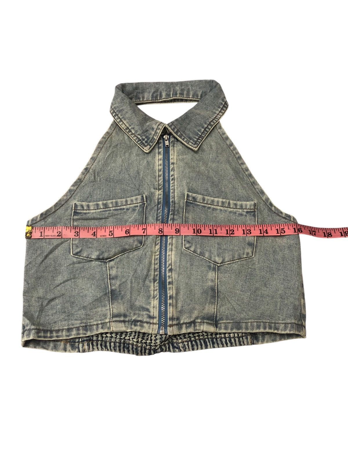 Japanese Brand Dazy halter top denim sexy girl Size S / US 4 / IT 40 - 3 Thumbnail