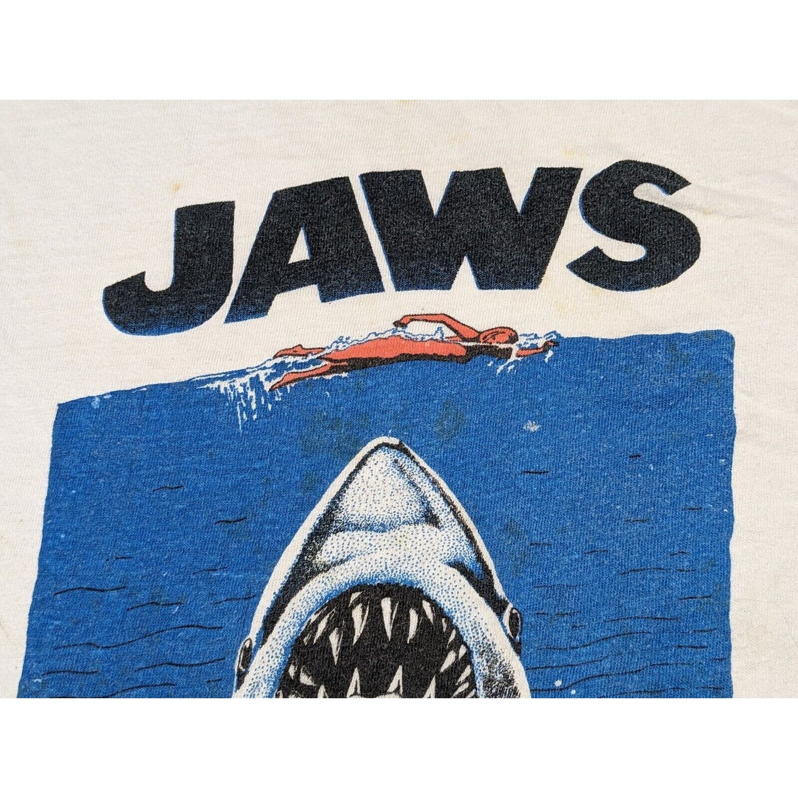 Other Vtg 1970s Jaws Promo Ringer T Shirt Horror Steven Spielberg Size US S / EU 44-46 / 1 - 3 Thumbnail