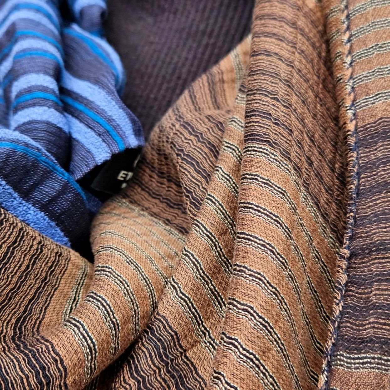 Etro Vintage Etro Milano 40% Silk Woven Stripe Shawl 26 x 80" Size ONE SIZE - 16 Thumbnail