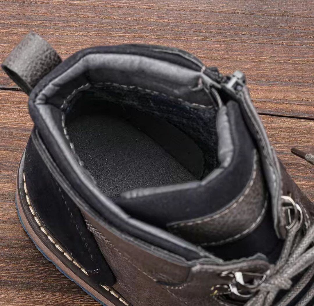 Japanese Brand × Leather × Vintage Vintage Rockers Style Ankle Leather Boots Size US 12 / EU 45 - 6 Thumbnail