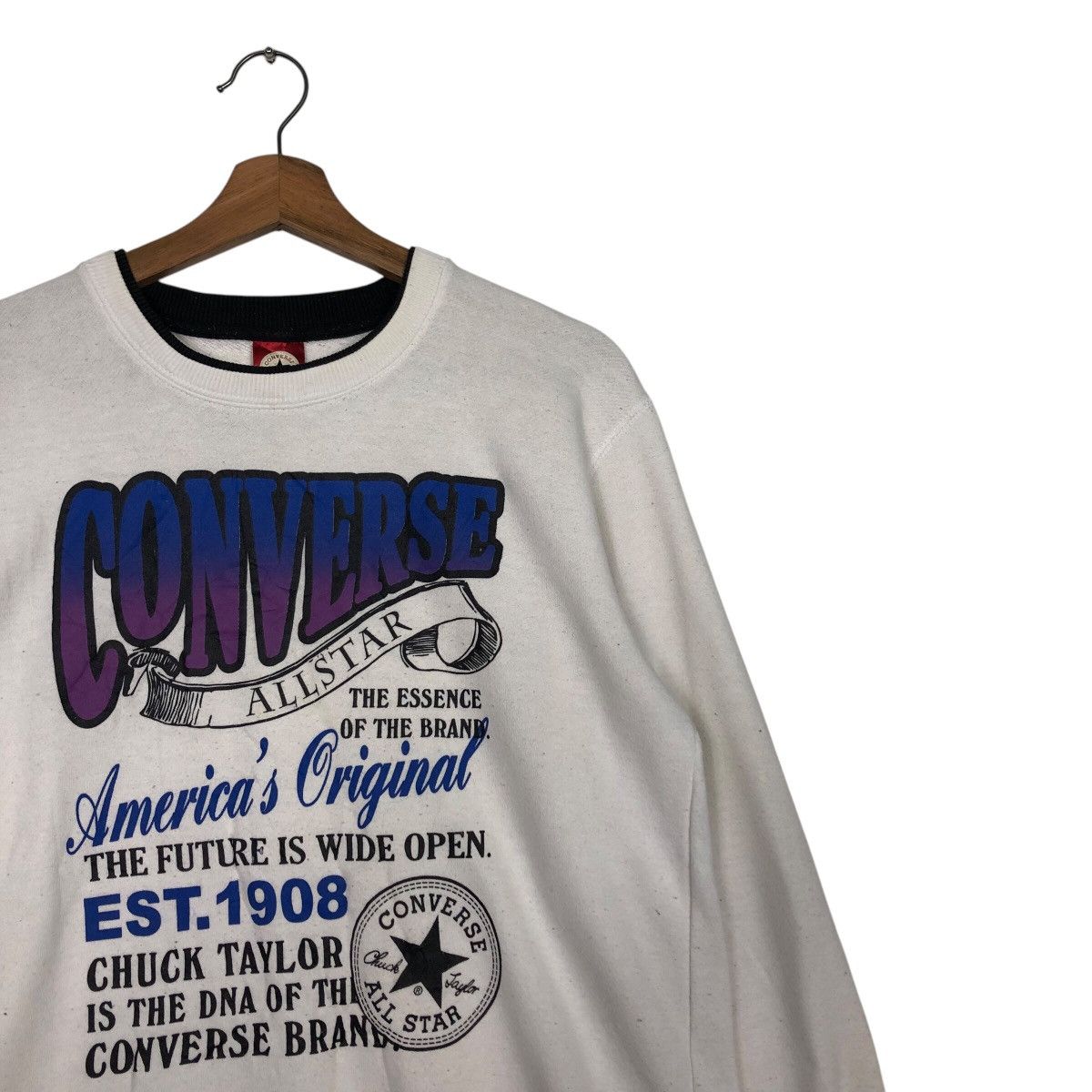 Japanese Brand × Vintage 📌Vintage Sweatshirt Converse All Star Big Logo Size US M / EU 48-50 / 2 - 7 Thumbnail