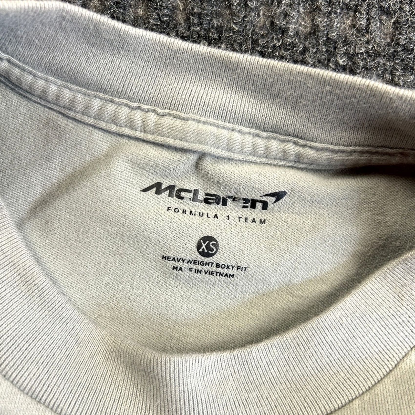 Vintage McLaren F1 Team T Shirt XS Heavyweight Boxy Fit McLaren Formula 1 Team Gray 1998 Monaco Mens T-Shirt Size US XS / EU 42 / 0 - 4 Thumbnail