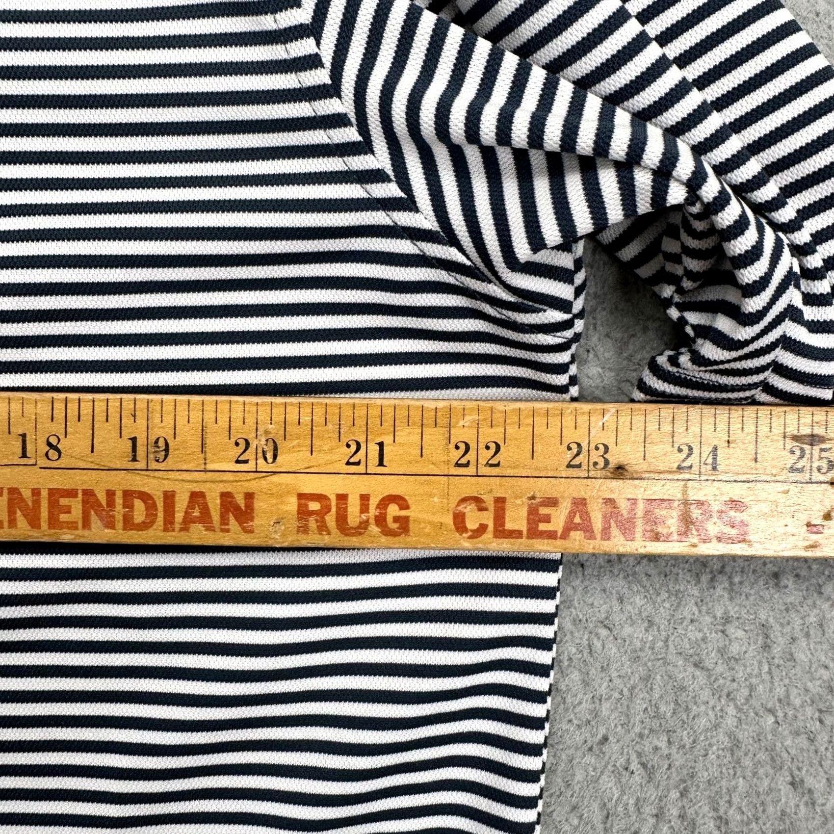 johnnie-O Johnnie-O Polo Shirt Adult Large Navy White Stripe Short Sleeve Mens Regular Fit Golf Rugby Prep-formance Size US L / EU 52-54 / 3 - 7 Thumbnail