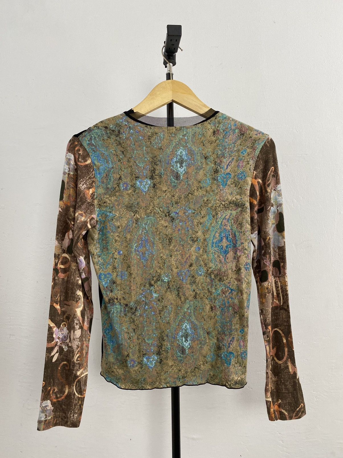 Designer × Jean Paul Gaultier × Vintage Delfini cut and sew mesh cotton LS Size M / US 6-8 / IT 42-44 - 4 Thumbnail