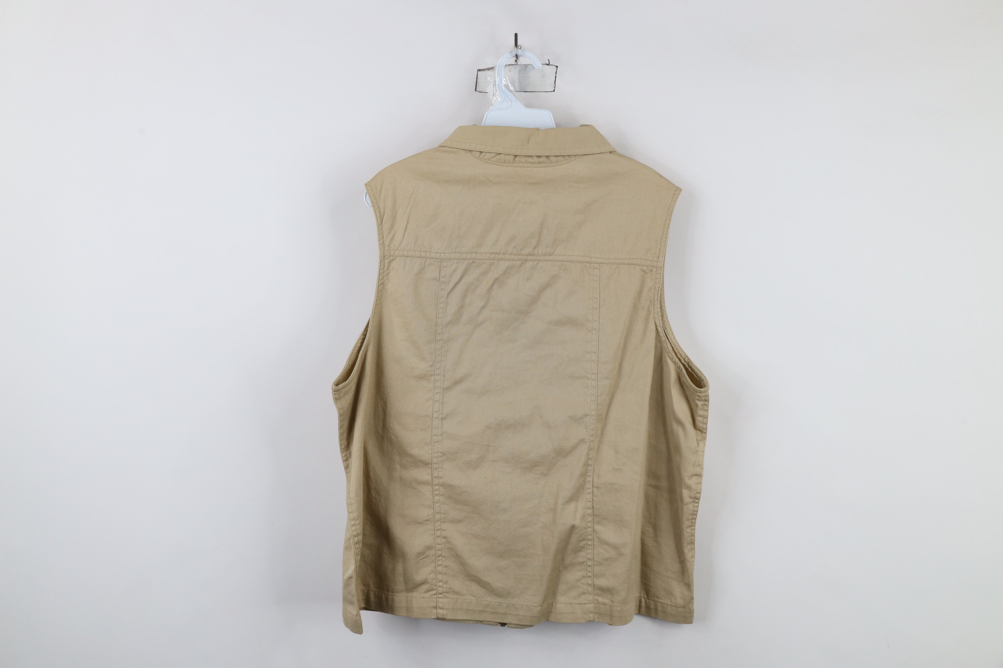 Vintage Vintage 90s Streetwear Full Zip Sleeveless Vest Jacket Beige Size M / US 6-8 / IT 42-44 - 10 Thumbnail