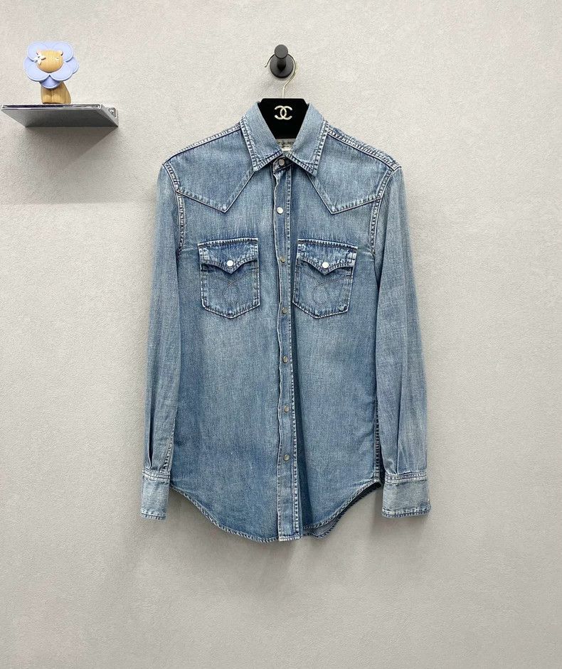 Saint Laurent Paris Saint Laurent ParisBlue denim jacket 2504-Nextarrow Size US XS / EU 42 / 0 - 1 Thumbnail