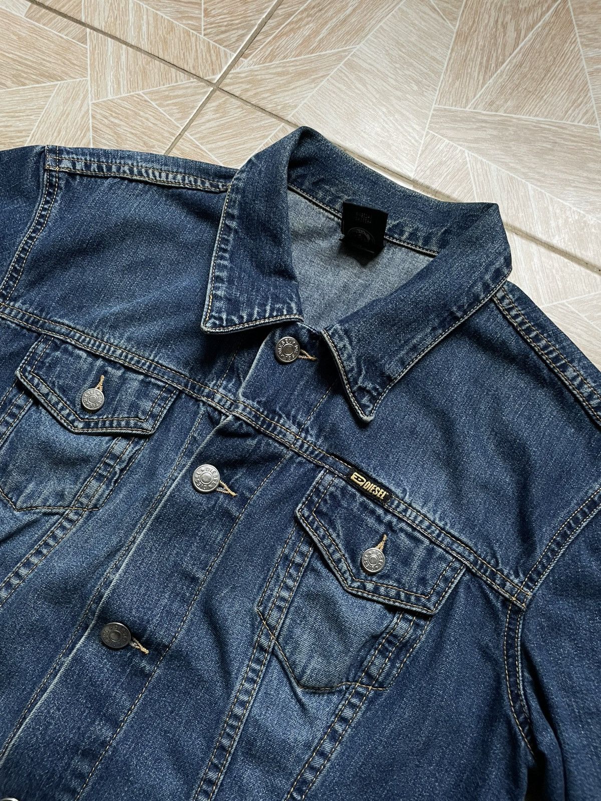 Diesel × Vintage Vintage Archive Diesel Women’s Denim Jacket Logo XL Blue Size XL / US 12-14 / IT 48-50 - 2 Thumbnail