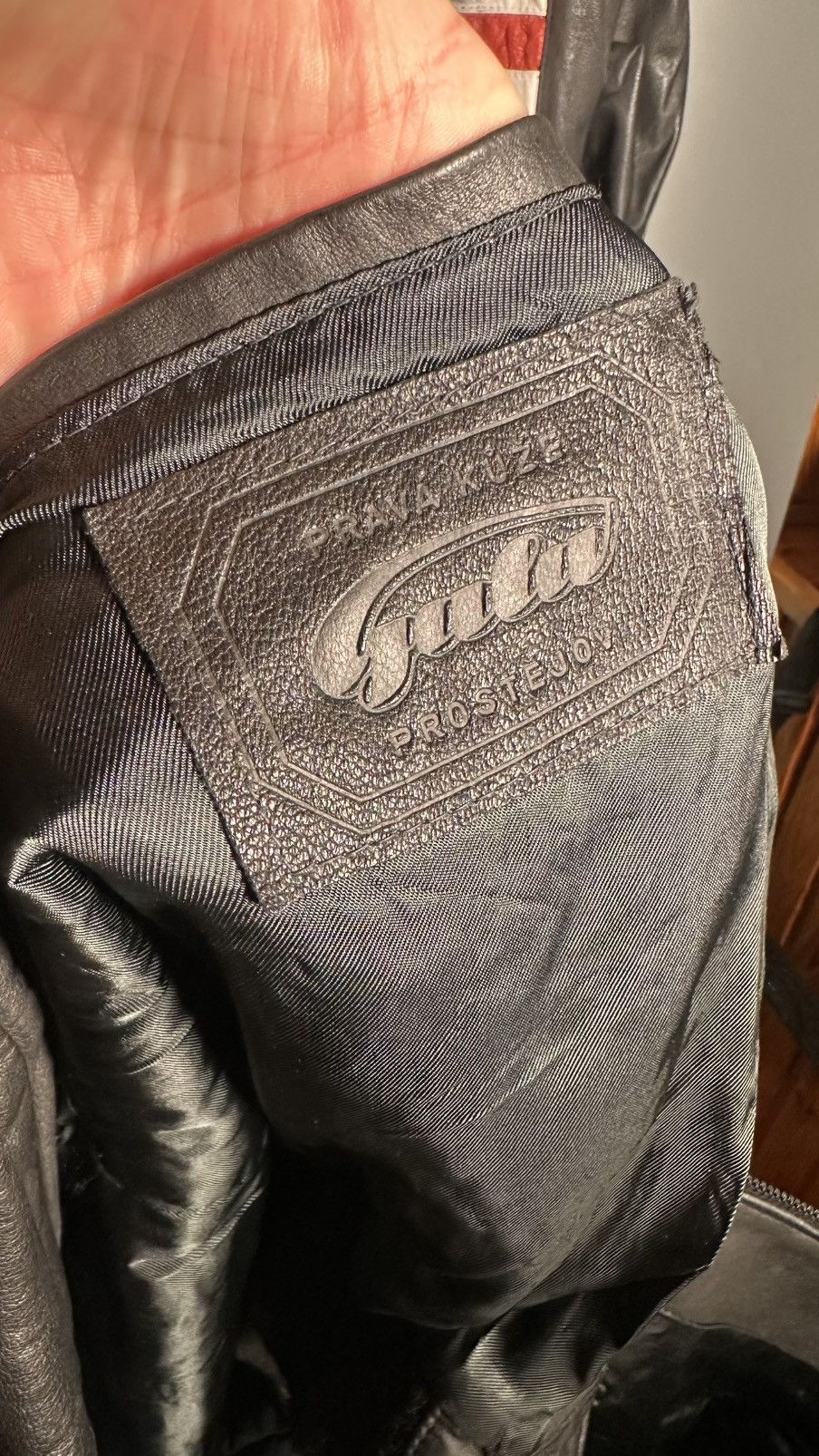 Vintage Vintage leather jacket with an American flag and eagle Size US L / EU 52-54 / 3 - 25 Thumbnail