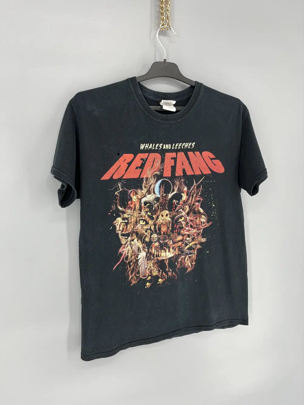 Vintage Vintage Y2K RED FANG CREEPY FACE ABSTRACT ANGRY HORROR BONES Size US M / EU 48-50 / 2 - 2 Thumbnail