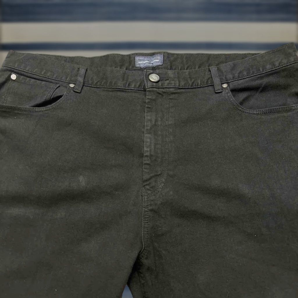 Hart Schaffner Marx Black Denim Jeans Men's Classic Fit Size 42x32 Straight 5-Pocket