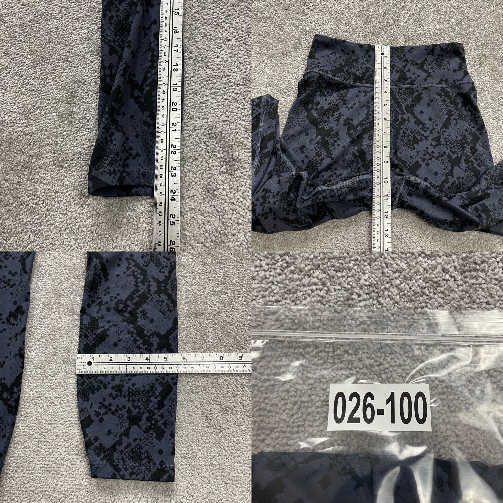 Skin JoyLab Leggings Womens XS Blue Snake Skin Pocket Compression Athletic 24x24"} Size 26" / US 2 / IT 38 - 8 Thumbnail