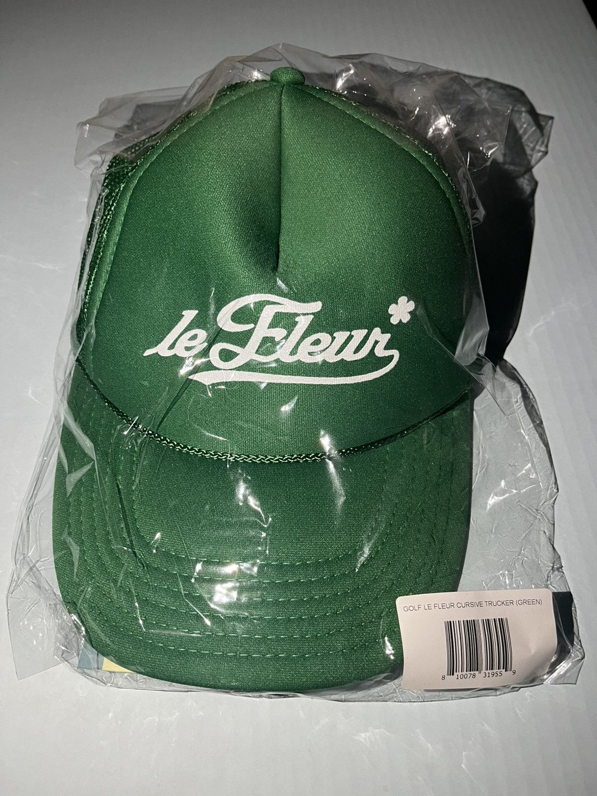 Golf le Fleur Golf le Fleur* Green Cursive Trucker Hat Size ONE SIZE - 5 Thumbnail