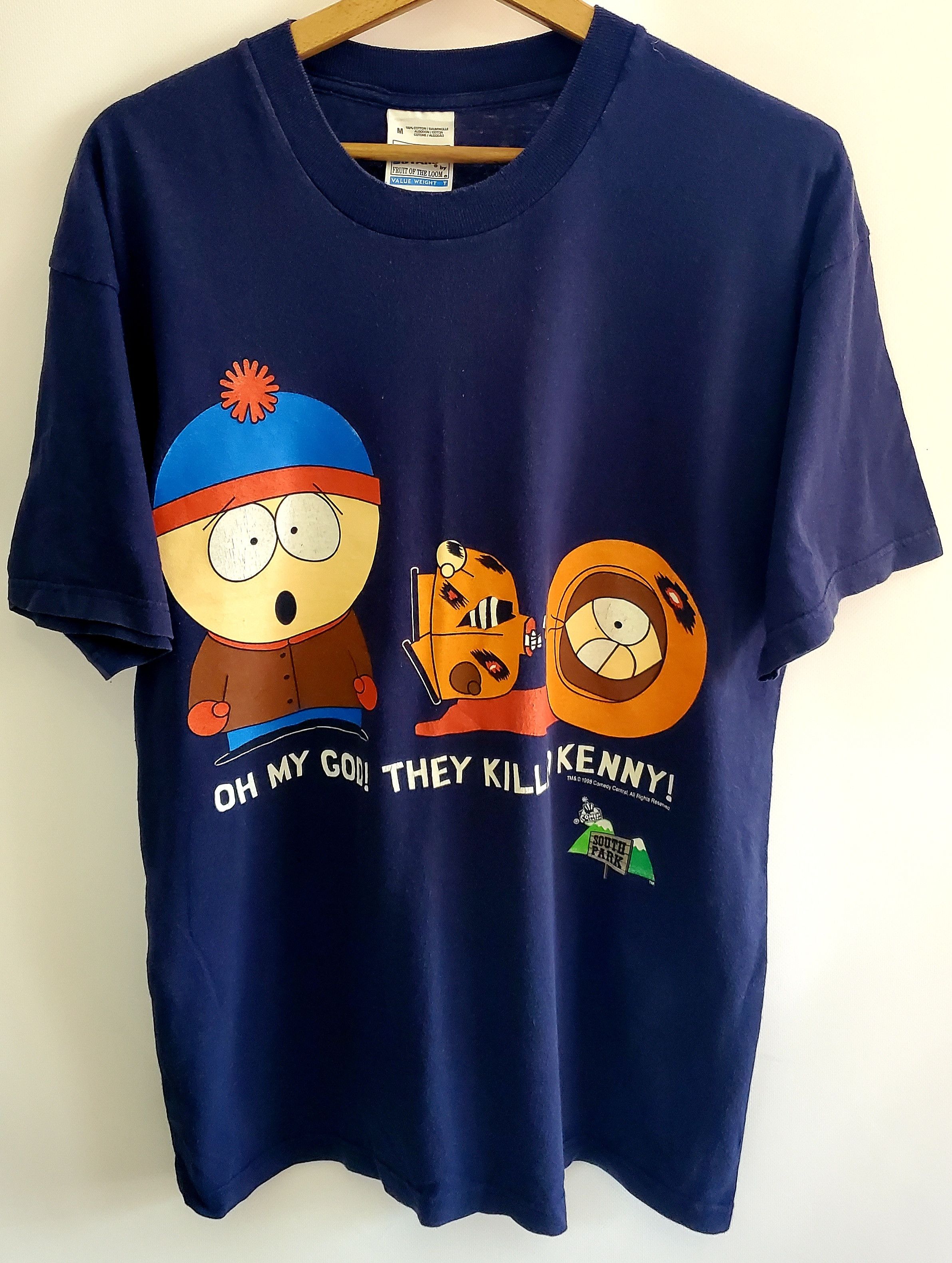 Cartoon Network × Vintage Vintage 1997 South Park Oh My God They Killed Kenny Logo Tee Size US M / EU 48-50 / 2 - 1 Thumbnail