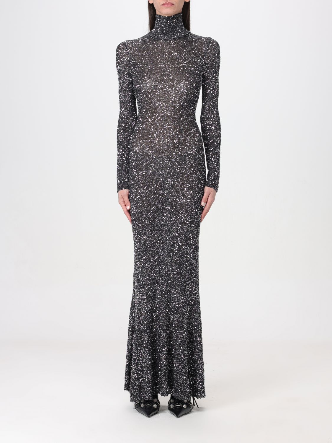 image of Balenciaga Dress Woman Silver, Women's (Size Medium)