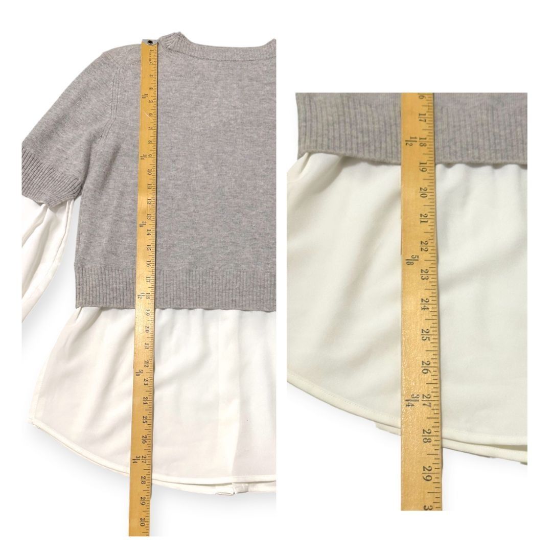 Brochu Walker BROCHU WALKER The Ebella Layered Crew Sweater Size M, Gray/ Size M / US 6-8 / IT 42-44 - 12 Thumbnail