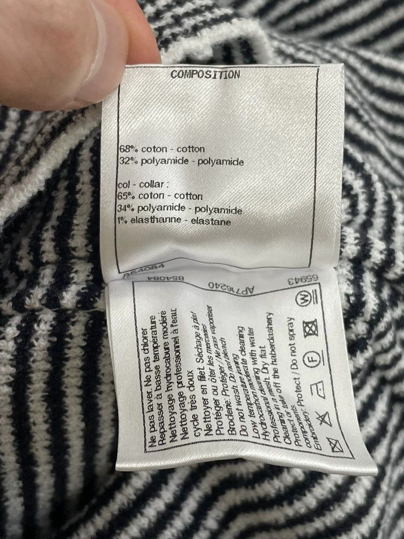 Chanel Chanel 23C black and white striped lapel V-neck long-sleev Size XS / US 0-2 / IT 36-38 - 7 Thumbnail