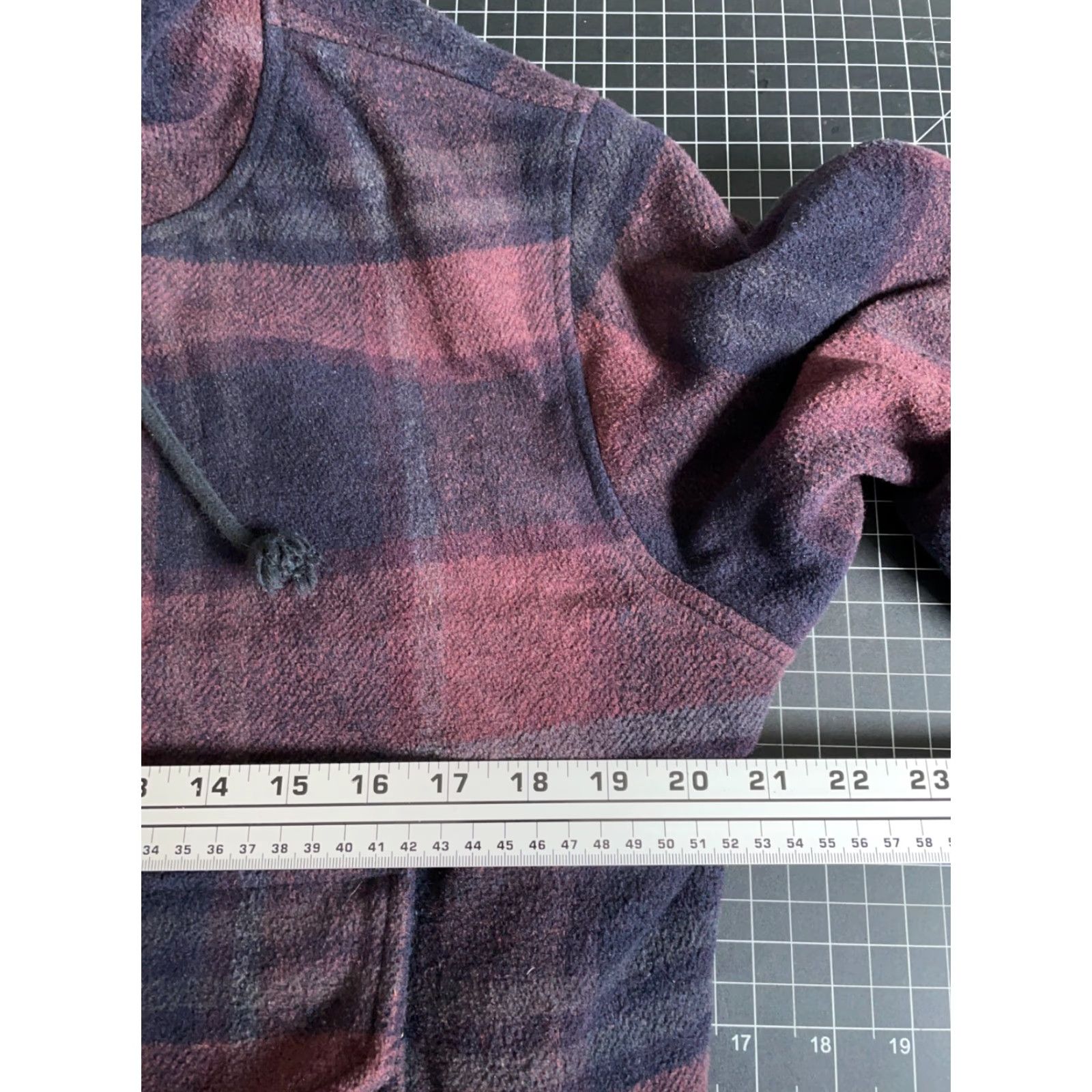 Kith KITH Hoodie Mens XS Purple Plaid Thermal Lined Heavyweight Pullover Sweatshirt Crew Neck Winter Fall Retro Grunge Size US XS / EU 42 / 0 - 5 Thumbnail
