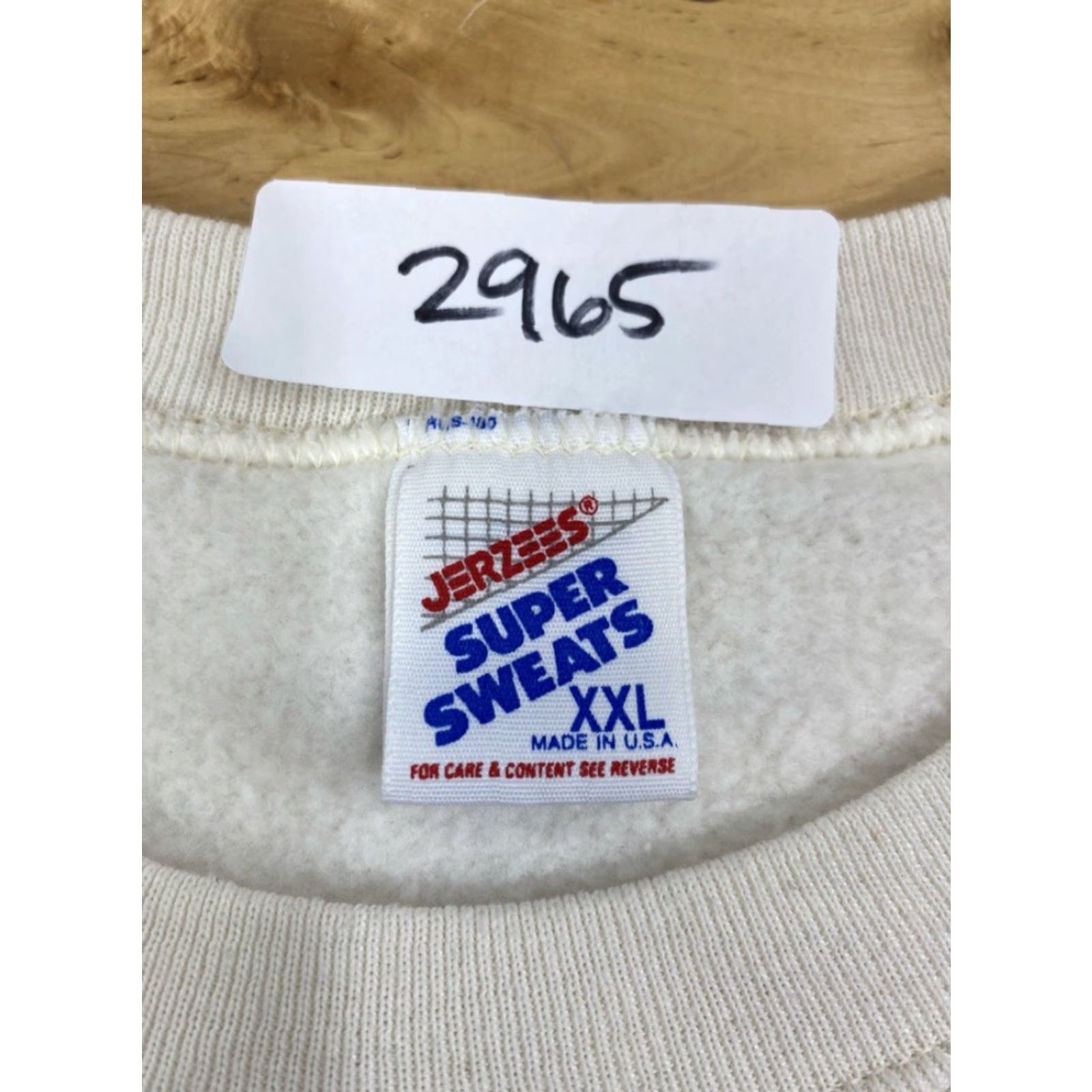 Jerzees VINTAGE Jerzees White 2XL Sweatshirt Long Sleeve Graphic Draft Sports Lounge Restaurant 1990s Mens Size US XXL / EU 58 / 5 - 5 Thumbnail