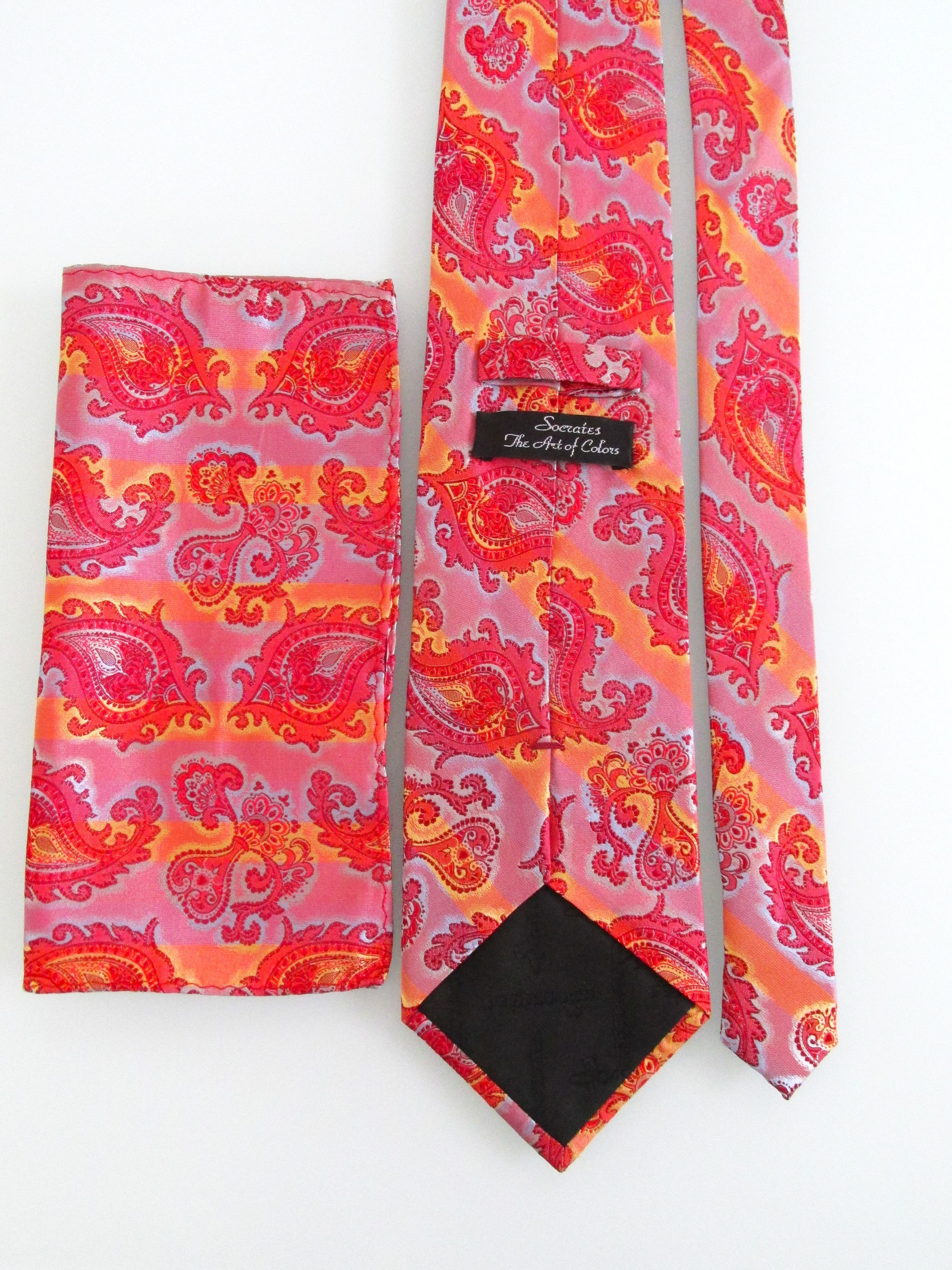Other Socrates (NWOT) Men's Silk Tie & Pocket Square Set Size ONE SIZE - 4 Thumbnail