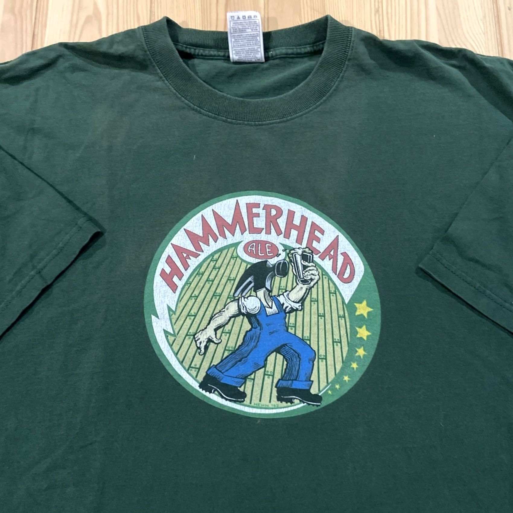 Fruit Of The Loom Fruit Of The Loom Cartoon Shirt 2XL Men Short Sleeve Crew Neck Green Beer Ale Brewery Cartoon Shirt 2XL Mens Size US XXL / EU 58 / 5 - 2 Thumbnail
