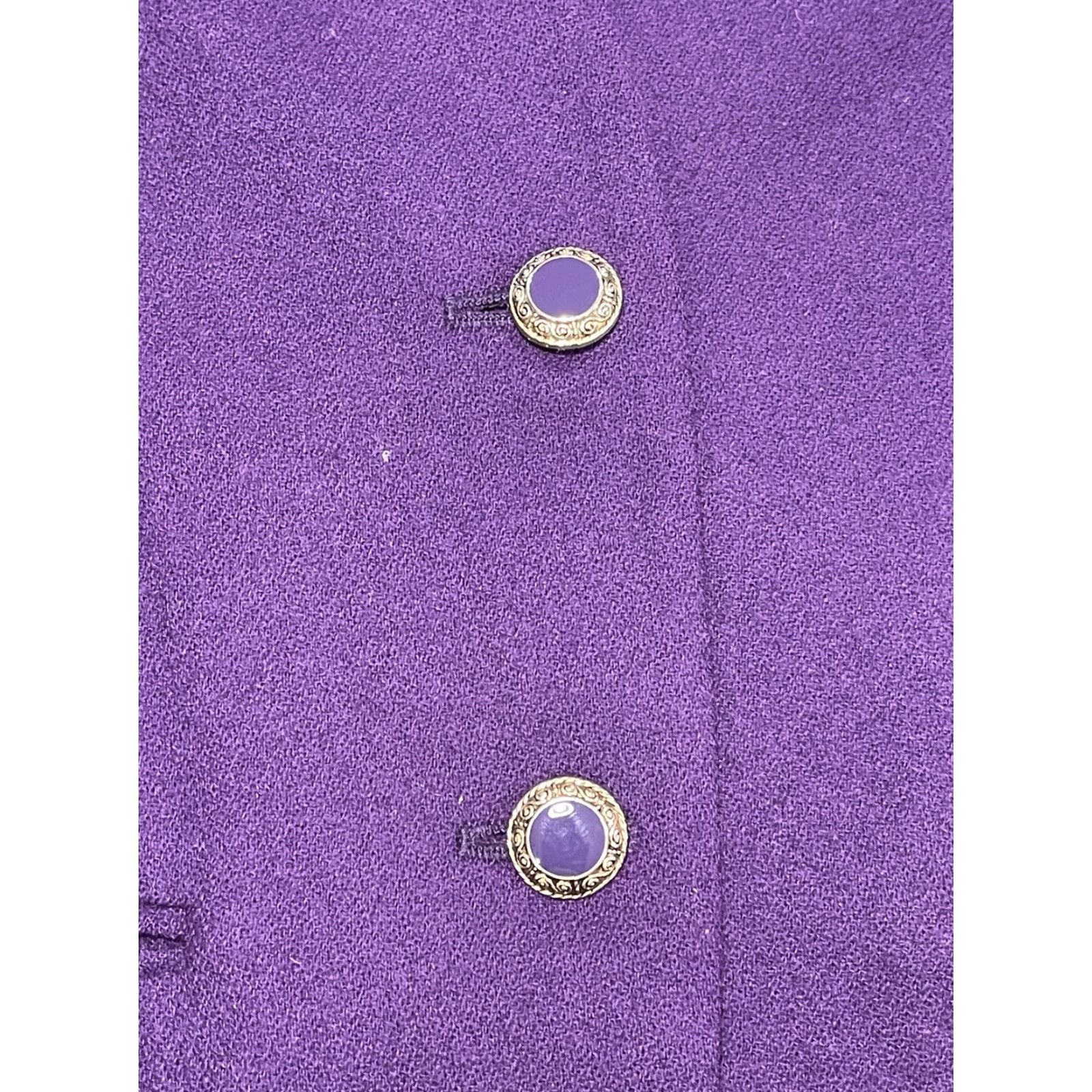 Pendleton VINTAGE Pendleton Wool Skirt Suit Set Womens Size 12 Purple Check Formal Business 2-Piece Mid Length Size 34" / US 12 / IT 48 - 5 Thumbnail