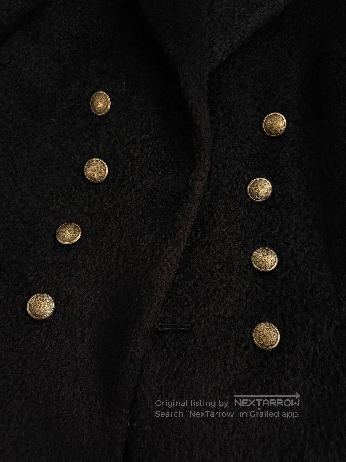 Saint Laurent Paris Saint Laurent Black Wool Blend Coat. Size M / US 6-8 / IT 42-44 - 4 Thumbnail