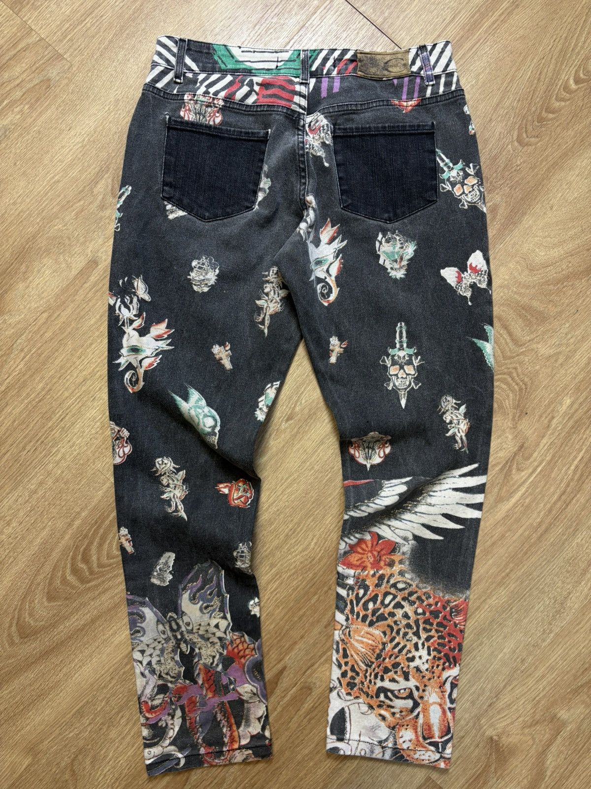 Roberto Cavalli Vintage Roberto Cavalli Painted Denim Jeans (29x29) Size 29" - 2 Thumbnail