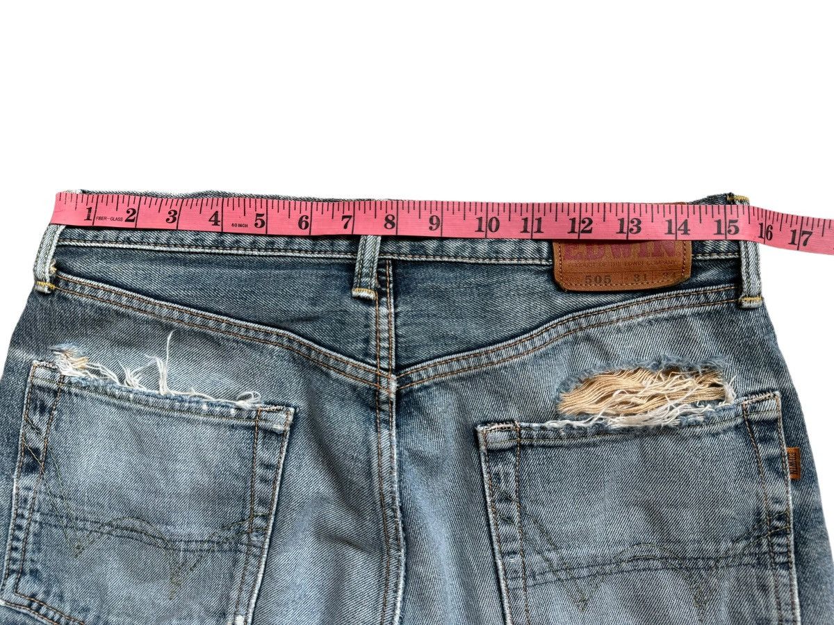 If Six Was Nine Vintage Edwin 505 Selvedge Distressed Short Jeans Size US 31 - 15 Thumbnail