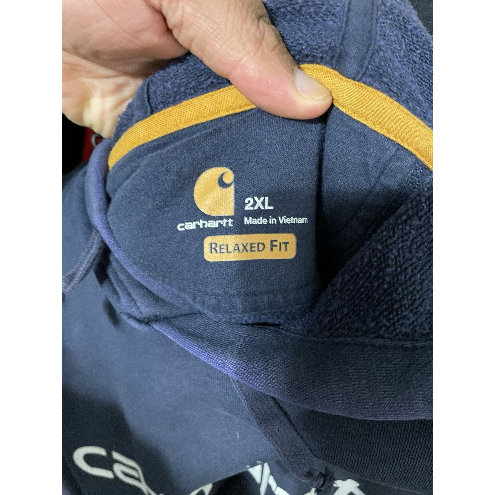 Carhartt Size 2XL-Carhartt Force Hoodie Blue Relaxed Fit Pullover Size US XXL / EU 58 / 5 - 3 Thumbnail